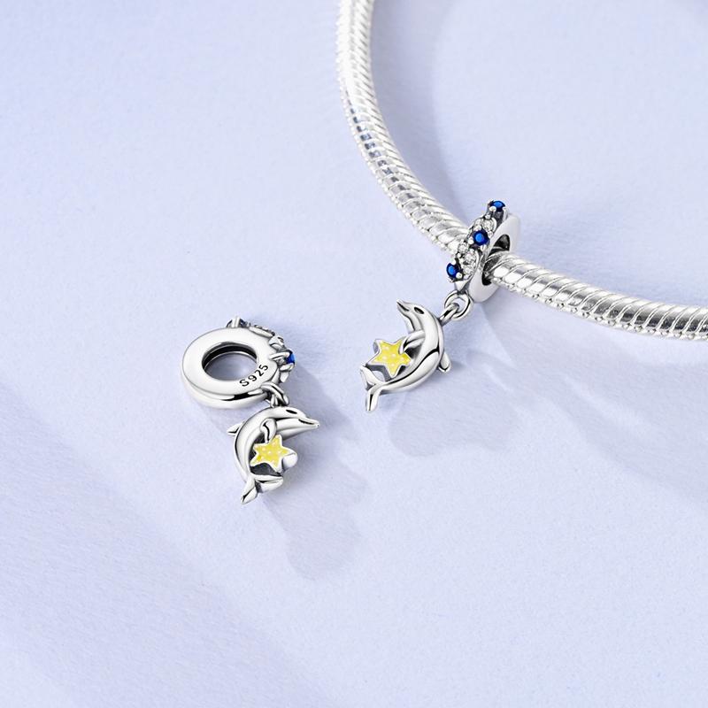 Neue Charms Plat Kupfer Blau Leuchtende Glühwürmchen Katze Hund Insekt Stern Charm Perlen Passen Original Armband DIY Damen Schmuck Anhänger