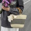 Sommarmode ny nischdesign spets bambu grönsakskorg halmvävd väska bärbar damväska
