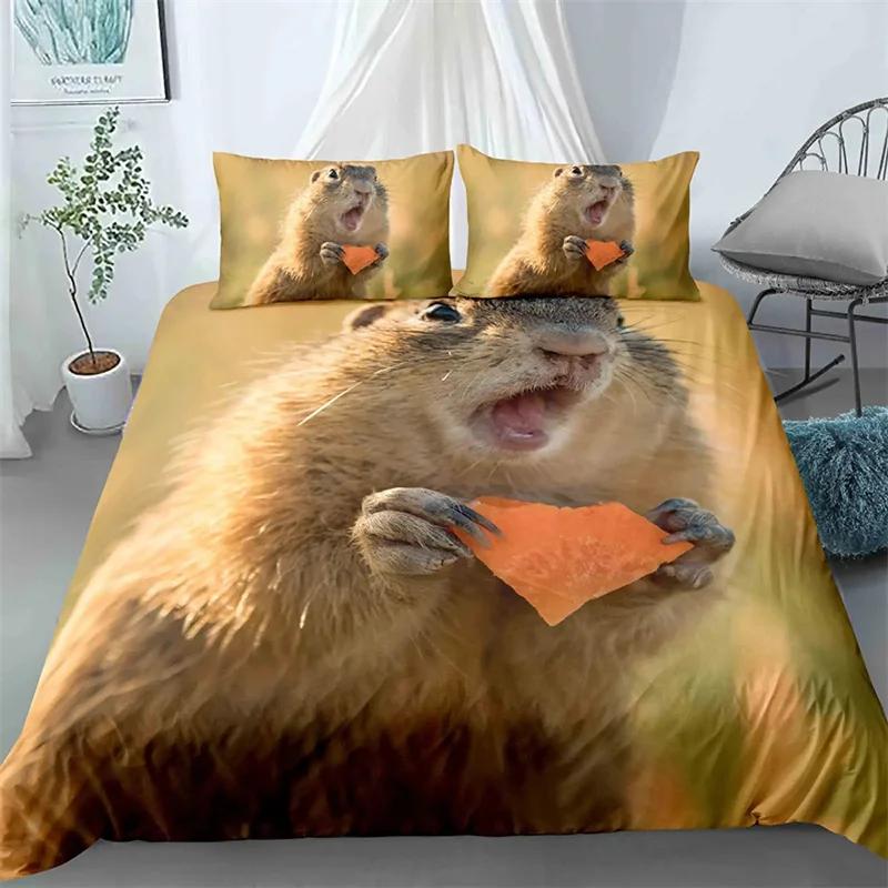 Hamster Bettbezug Haustier Meerschweinchen für Frauen Kinder Jungen Mädchen Lieblich Mini Tiere Bettdeckenbezug für Schlafzimmer Dekorationen