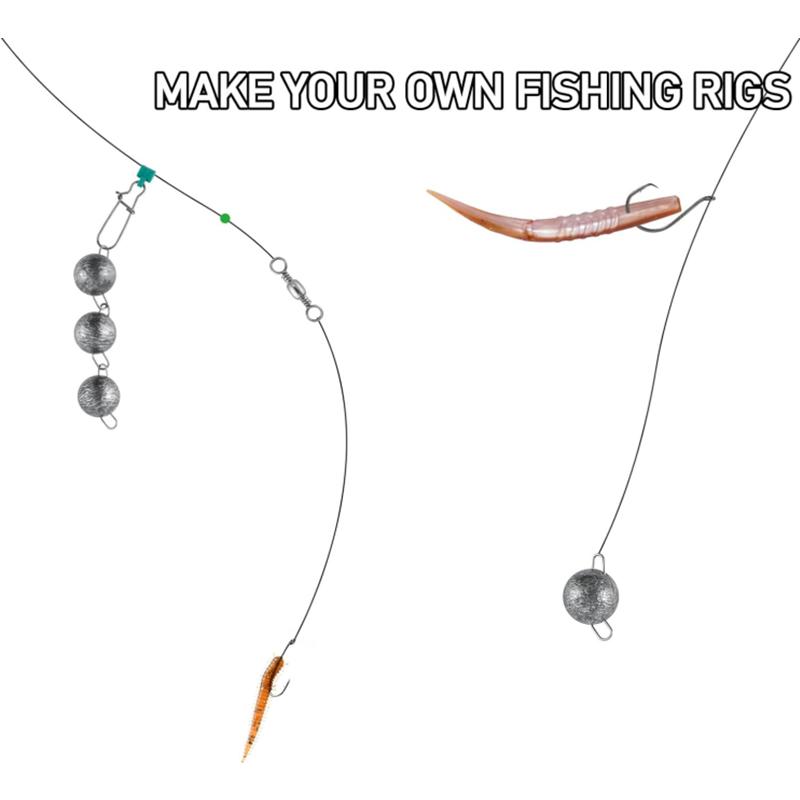 Piombo da Pesca Girella Pesi a Sfera Rotonda con Moschettoni Peso a Proiettile per Acqua Profonda Jig Attrezzatura da Pesca Fai da Te per Acqua Salata e Dolce