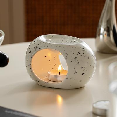 Modern Ceramic Oil Burner Tealight Wax Melt Warmer Minimalist Aromatherapy Home Holder  Spiritual Housewarming Gift