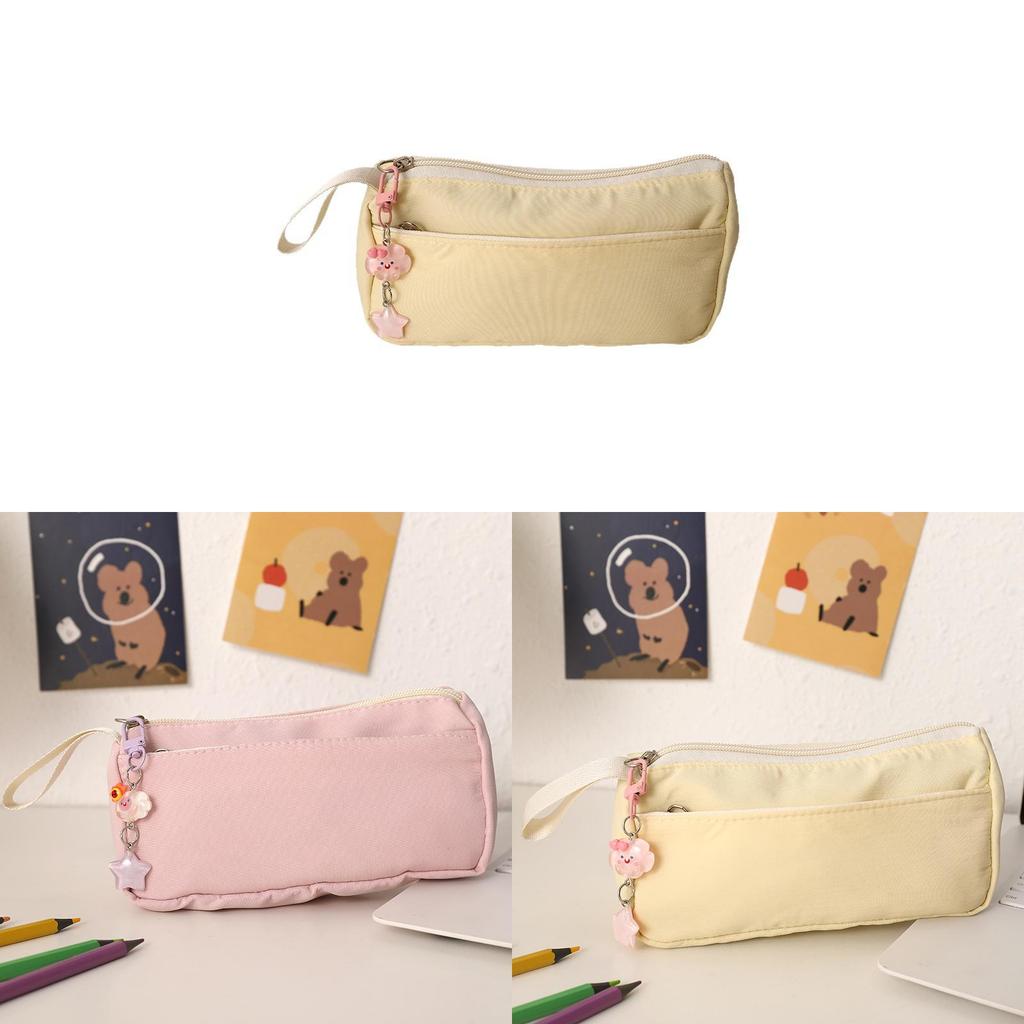 Astuccio di grande capacità in stile con materiale peluche per studenti e uso in ufficio