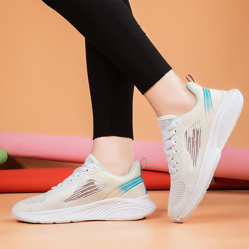 Обувь Женская обувь Дышащая Летящая Вязаная обувь Женские шнурки Модный тренд Спорт — фото 6