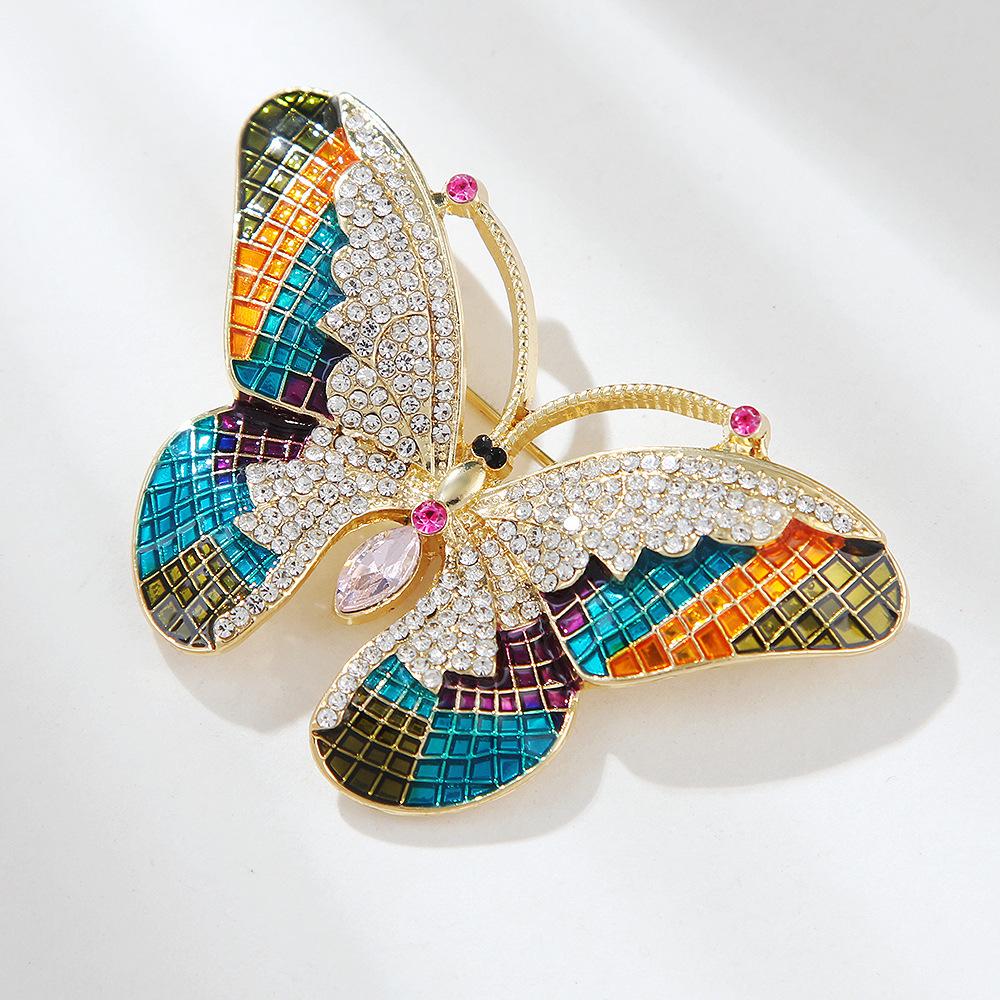 Luxury Colorful Butterfly Brooches for Women Insect Brooch Metal Pins Casual Party Office Suit Coat Jewelry