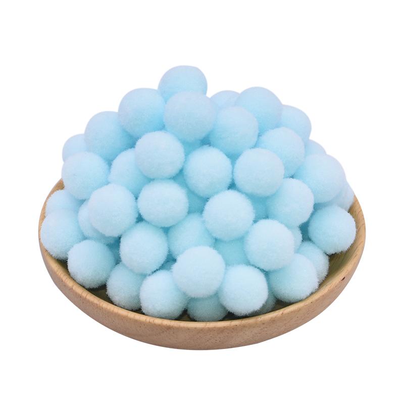 100Pcs 15-25mm Colorful Pompoms DIY Dolls Garment Handmade Material Soft Fluffy Pom Poms Ball For DIY Kids Toys Accessories