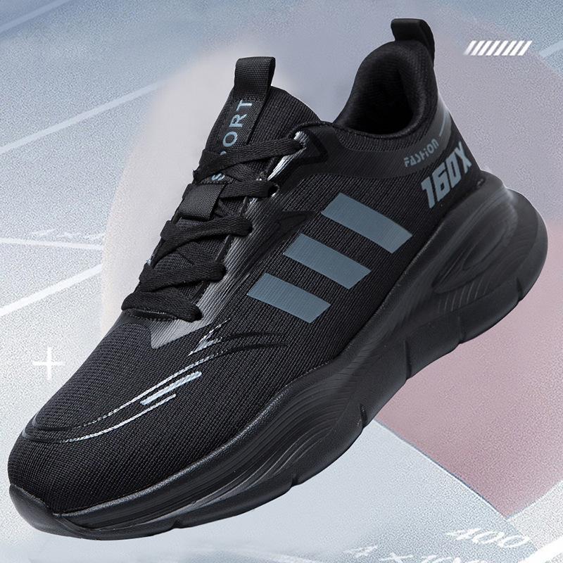 Large Size Men's Shoes Spring and Autumn Trendy Breathable Couple's Sports Shoes Casual Versatile Light and Comfortable Mesh Student Shoes
