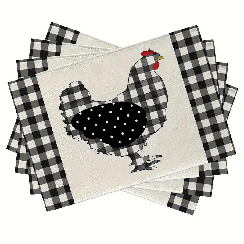 Bohemian Geometric Retro Placemat - Vintage Polyester Heat-Resistant Dining Mat