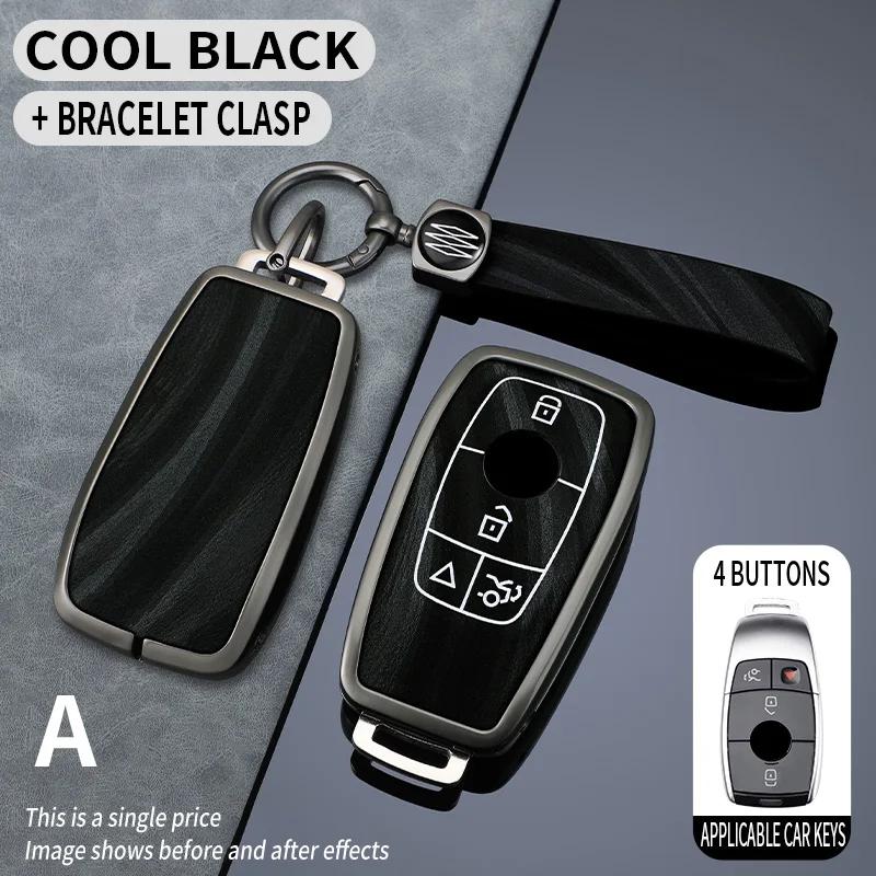 Styling Mouldings Zinc Alloy Car Remote Key Case Cover Shell For Mercedes Benz A C E S G Class GLC CLE CLA GLB GLS W177 W205 W21