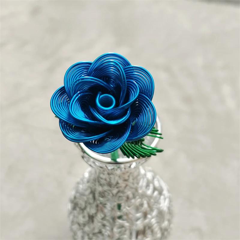 

1 Piece Creative Aluminum Wire Eternal Rose Decoration - Eternal Love Artificial Flower DIY For Valentine s Day Wedding