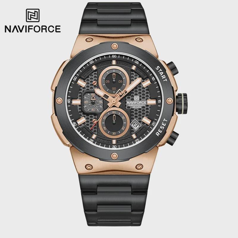 Man Quartz Watch Luxury Luminous Chronograph Wristwatch Stainless Steel Waterproof Men Date Calendar Clock