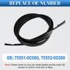 For Toyota Sequoia 2008- Pair Left Right Car Roof Drip Finish Moulding Seal Strips Trim Black Rubber 75551-0C080 75552-0C080