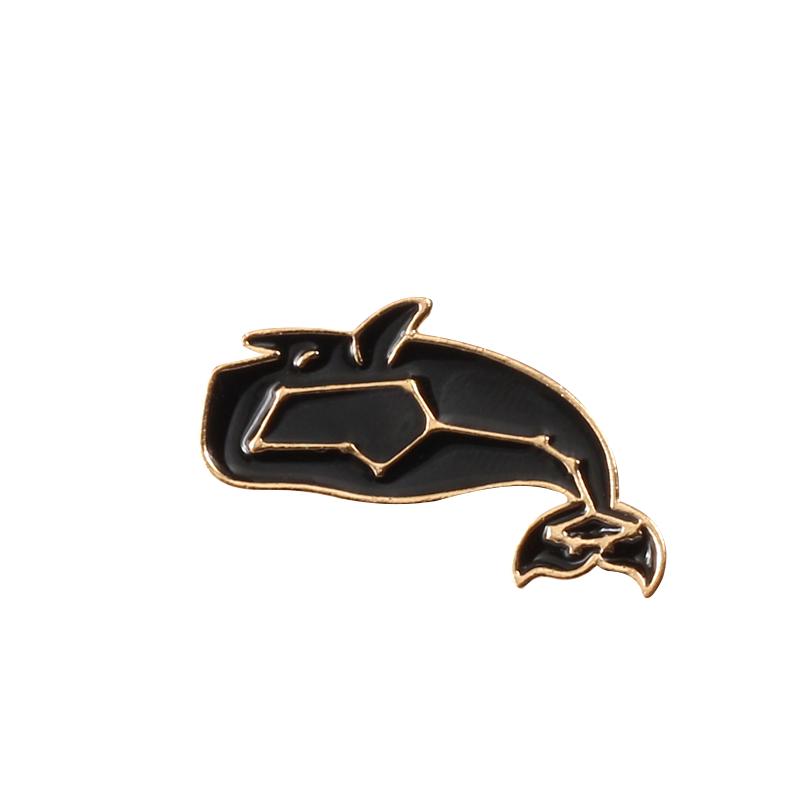 Romantic Constellations Lonely Alice Whale Shark Starry Moon Pin Brooch Enamel Lapel Pins BackPack Badge Brooches Cute Jewelry