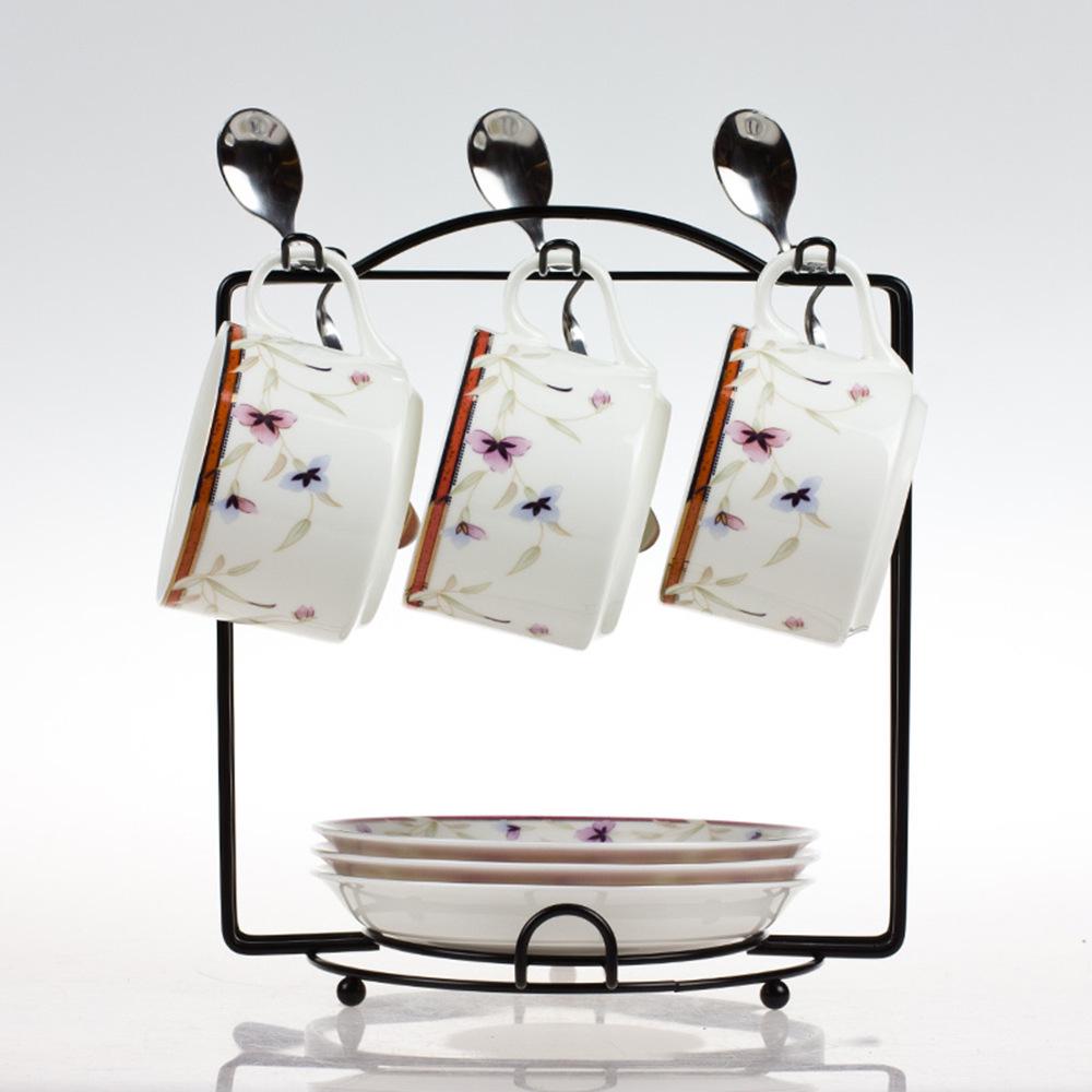 Feiyi Rust-Proof Stainless Steel Coffee Cup Holder for 6 Cups