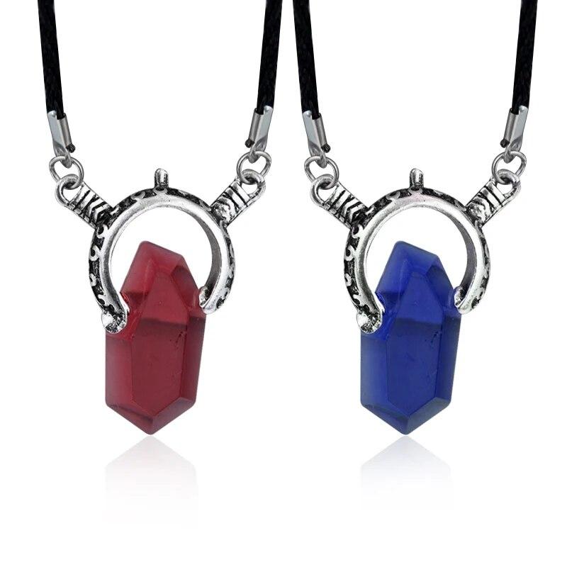 

Модное ожерелье с подвеской Dmc Devil Maycry 5 Dante, красный, синий драгоценный камень, ожерелья для косплея, длинная веревочная цепочка, винтажные подарки для женщин и мужчин