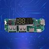 18650 Lithium-Batterie-Ladeschaltungsschutzplatine mit Überlade-LED-Anzeige, Dual-USB-Mini-Typ-C-Powerbank-Modul 2A