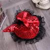 Halloween Witch Hat Pointed for Rhinestone Decor Cap Sorcerer Cap Masquerade Headwear Cosplay Headdress for Halloween Pa