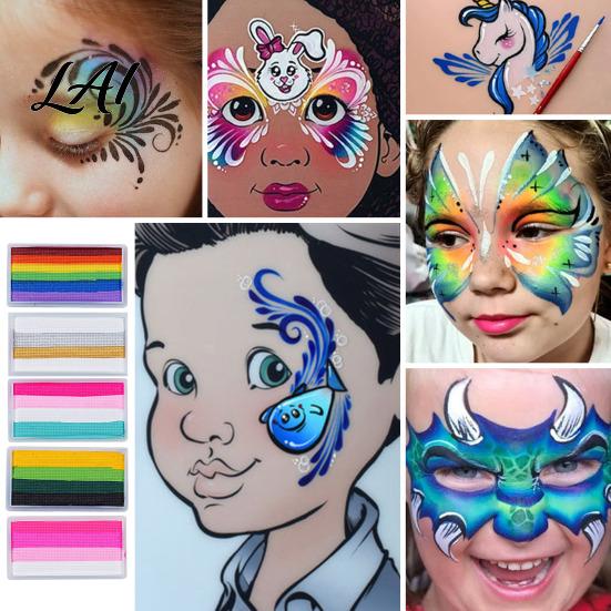 Körperbemalung Farbe Regenbogen Gesichtspigment Hochpigmentierte Aquarellfarbe für Partys Langanhaltend & Kinder