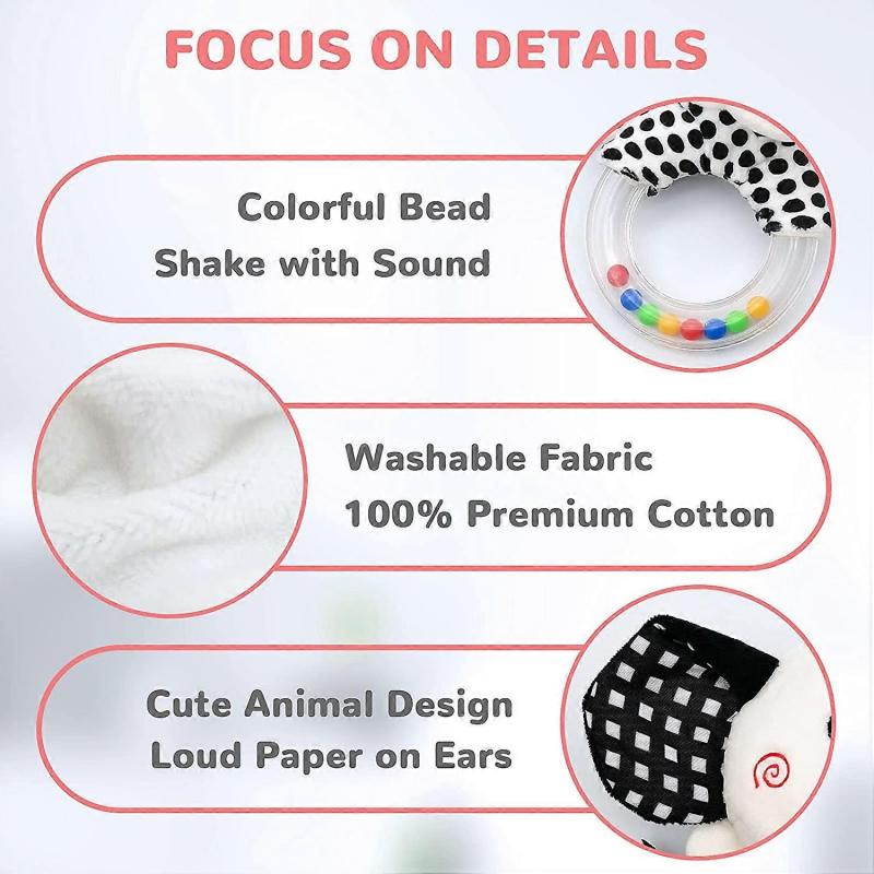 Euyecety Baby Rattle Toy for  Ewborns, Plush Stuffed Animal Rattle, Elephant Shaker Toy Rattle Shaker for Infants, Early Developmental Toy, Birthday F