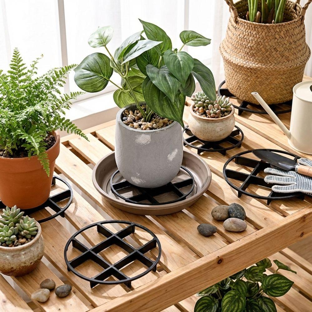 20PCS Plastic Flower Pot Tray Breathable Base Root Prevention Pad Flower Pot Foot Pad  Home Garden