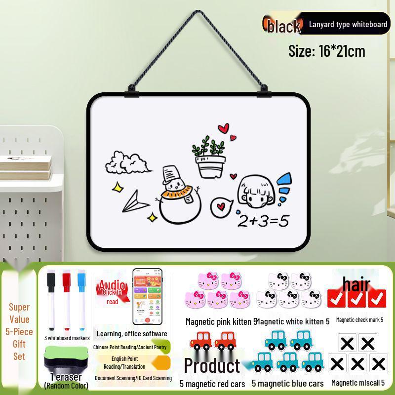 

Магнитная двусторонняя маленькая доска - Стираемая настенная доска для записей и рисования для дома или магазина