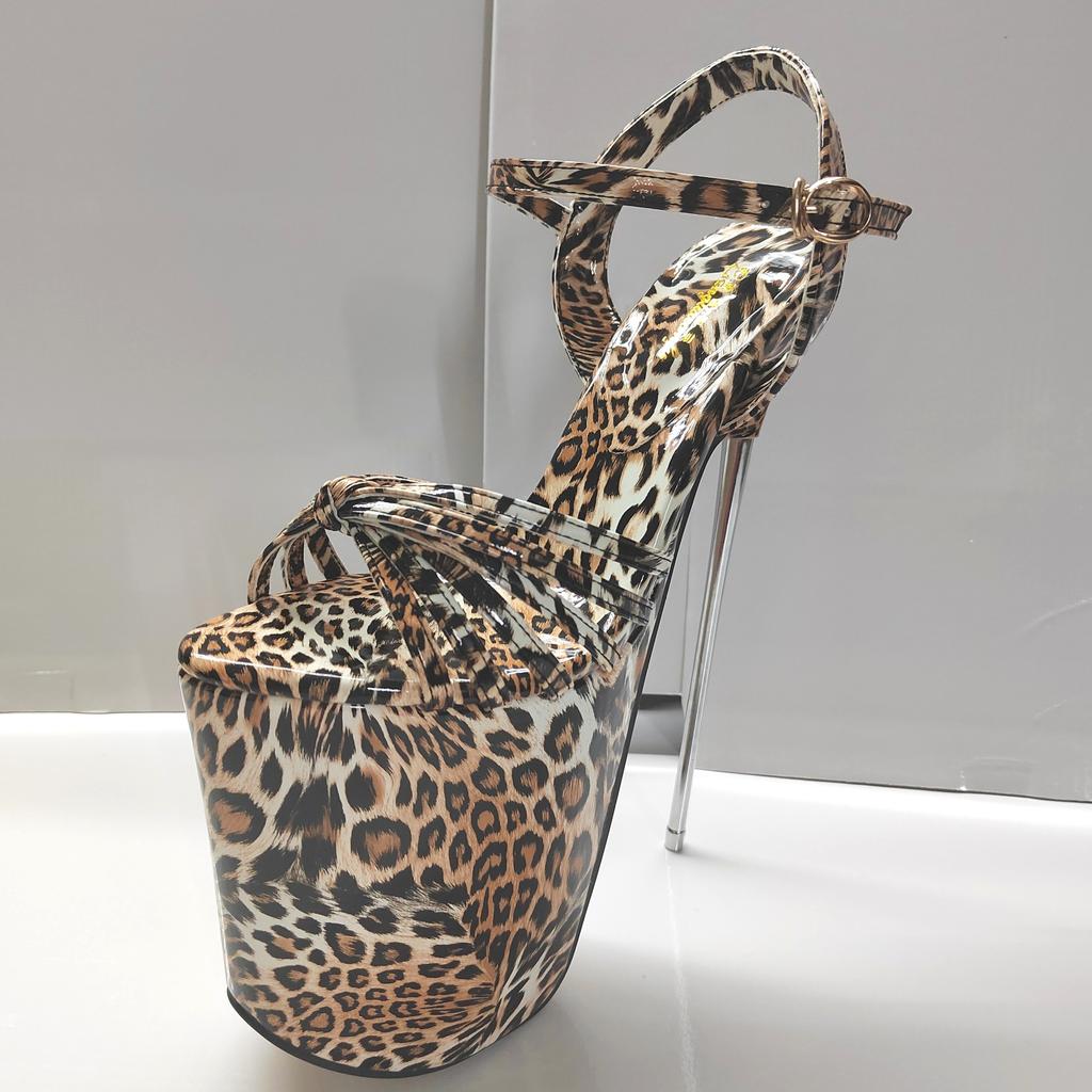 Móda Nové Super Vysoké Tenké Opätky 30 Cm Oceľové Opätky Veľká Veľkosť Dámske Sandále Semiš Čierna Pracka Extrémne Vysoké Sexy Topánky platformové sandále