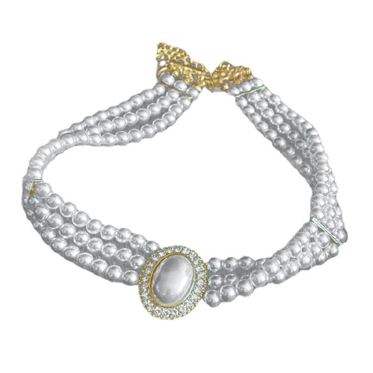 Clavicular Chain Trendy Wedding Jewelry Pieces Imitation Pearls Choker Necklace 1