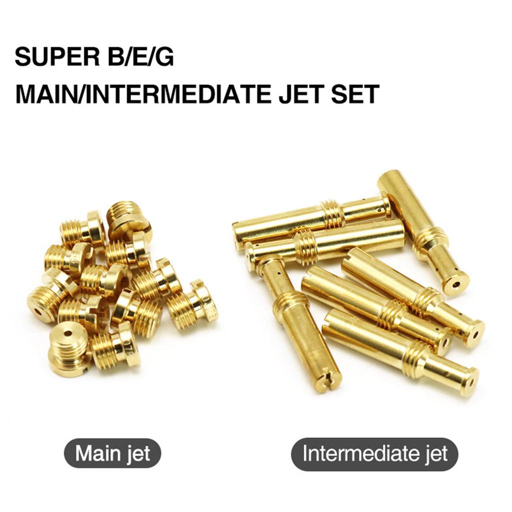 19-piece/set Carb Main Nozzle Set Main Intermediate Jet Set Easy Assemble Brass Compatible-for EVO- TC- V-Twin Durable