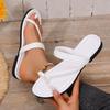 Fashion Narrow Band Pinch Toe Women Slippers 2025 New Summer Slippers Roman Flat Shoes Open Toe Beach Sandals Plus Size Slides Women