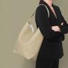 Simple And Versatile Niche Commuting Fashion High-End Sense Child And Mother Bag Pu Solid Color Shoulder Bag Large-Capacity Bucket Bag