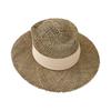 New wind beach travel holiday straw hat concave shape travel engraved handmade seaweed visor for men and women