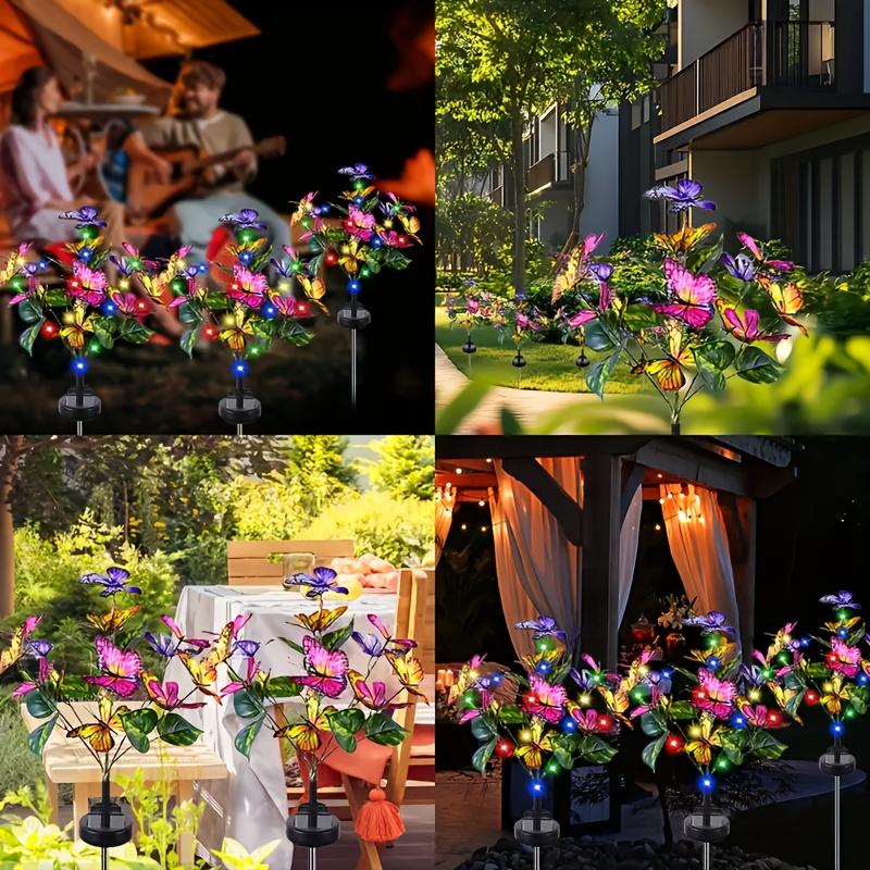 Solar Garden Colorful Butterfly LED Light, Solar Light Outdoor Waterproof, Outdoor Christmas Light, Courtyard Lawn Path Garden Decoration