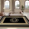 Black Golden Large Carpets for Living Room Europe Luxury Decoration Lounge Sofa Rug Washable Bedroom Non-slip Soft Mat Thicken