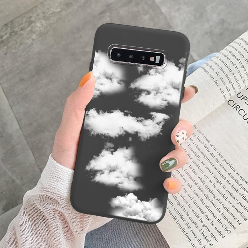 Case For Samsung Galaxy S10 Plus S 10 S10E Cover Cloud Graffiti Illustration Kanagawa Label Silicone Fundas For Samsung S10 S10e