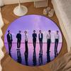 Kpop Group Portrait Round Rug for Livingroom,Bedroom, Palyroom, Chair Rug, Area Rug, Circle Carpet, Large Size Fan Christmas Gift