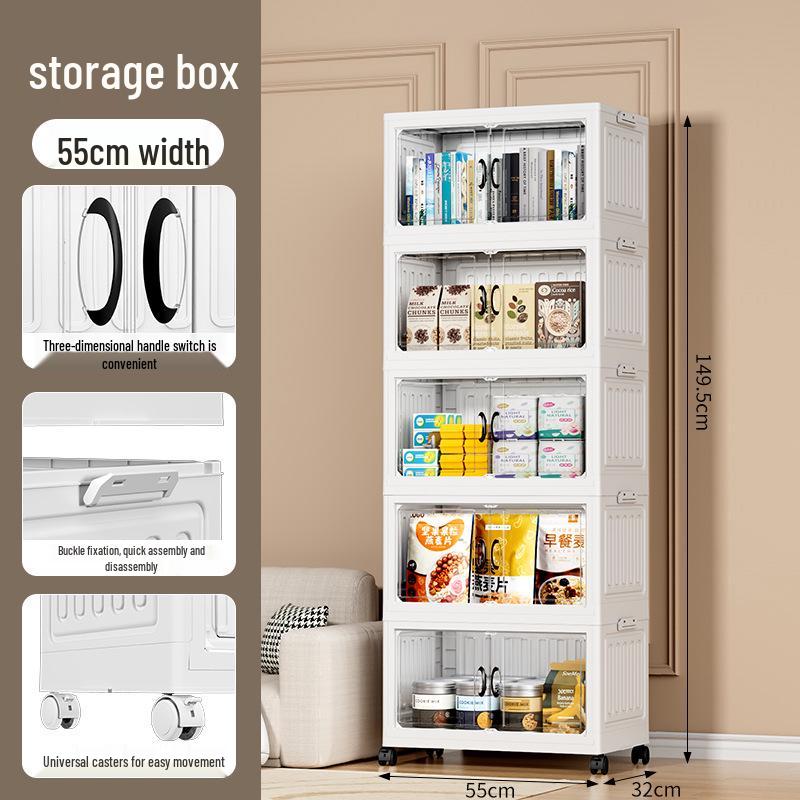 

Складной пластиковый шкаф для хранения детской одежды, игрушек, закусок – Легкая сборка 1 Layer (No Wheels)