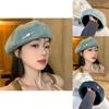 Elegant Lightweight Blue Denim Beret Hat For Women Perfect For Summer Wear