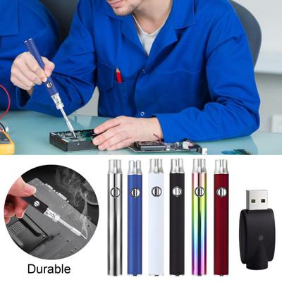 Kit de fer à souder à filetage, 3 niveaux de tension réglable, batterie 650/1100 mAh, stylo de soudage sans fil en acier inoxydable avec adaptateur USB