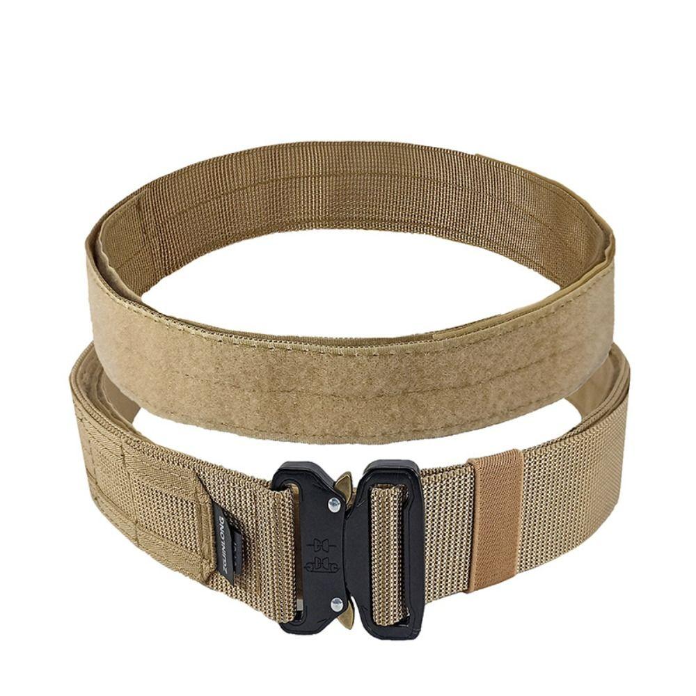 Adjustable Men's Training Belt Metal Buckle Outdoor Waist Bands Casual Nylon Braided Belt