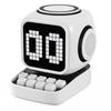 Little Magic Cube Smart Bluetooth Speaker with Magnetic Wireless Charger, Alarm Clock, White Noise, and Retro Design
