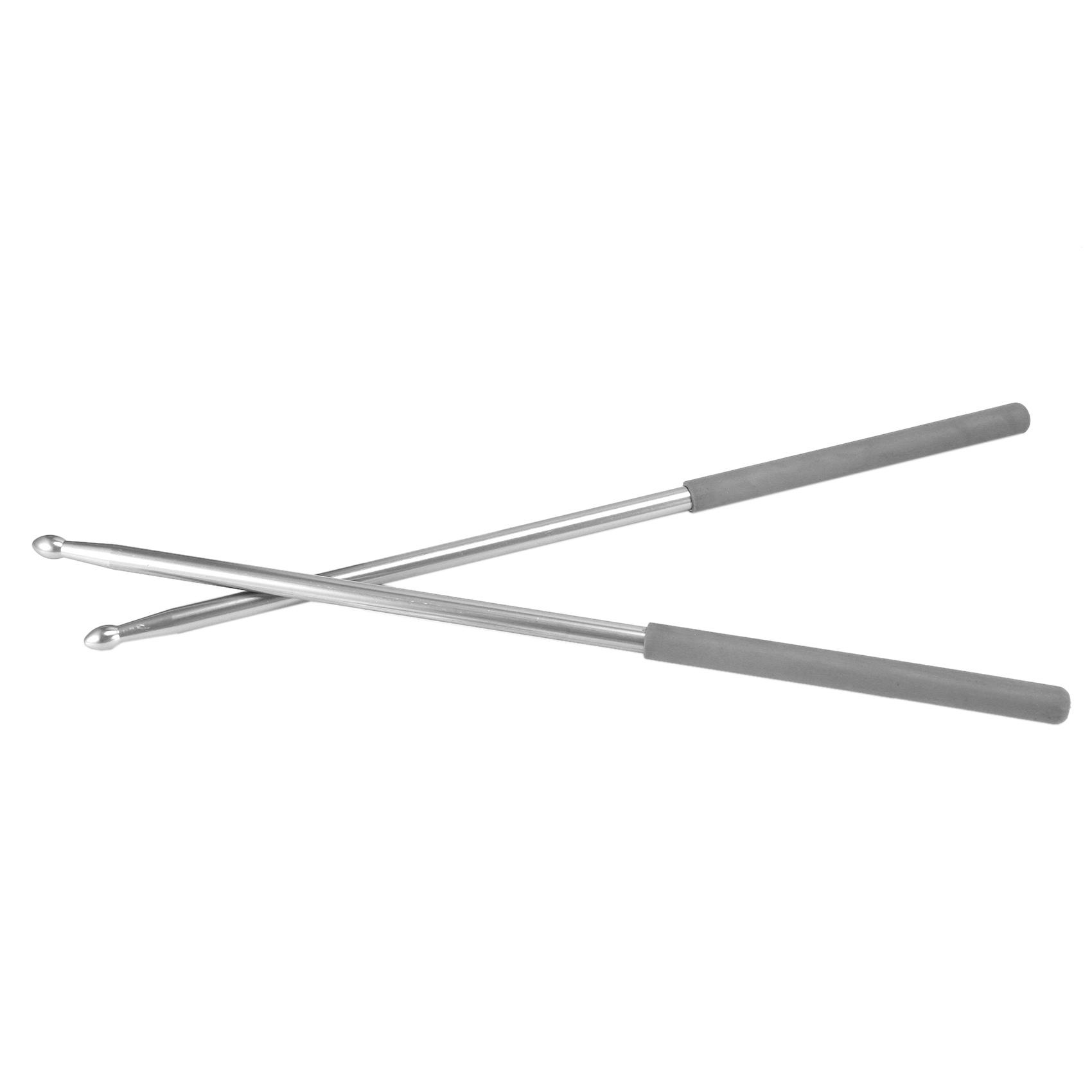 Classy-2Pcs Aluminium Alloy Drum Sticks Instrument Percussion Accessories For Drum And Jazz Drum серебряный