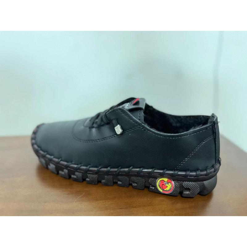 Real Soft Leather Single Shoes Comfortable Flat-soled Lace-up Mother Shoes Wide Fat Feet Cow Tendon Sole Soft Sole Soft Surface Middle-aged Large Size