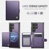 For Samsung Galaxy S23 Ultra Case JEEHOOD J09 RFID Blocking Card Holder Leather Back Phone Cover Magnetic Case
