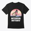 Antisocial Butterfly T-Shirt Made In the USA Size S To 5XL