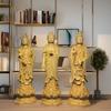 Natürliche Massivholzskulptur Guanyin, Buddha Tathagata Statue, Chinesische Buddhistische Figuren Heim Zimmer Büro Feng Shui Statuen