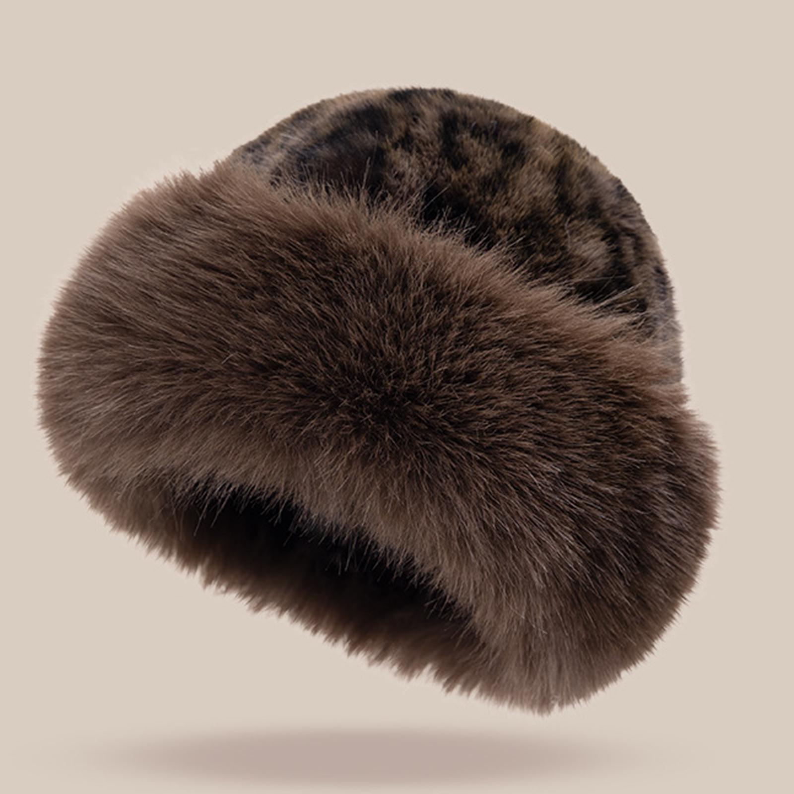 

Women s Thick Warm Woolen Hat, Velvet Basin Hat One Size кавовий