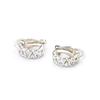 Simple and versatile gold-plated V-shaped earrings with diamonds, gold and silver two-color earless ear clips, women's fashion temperament earrings.