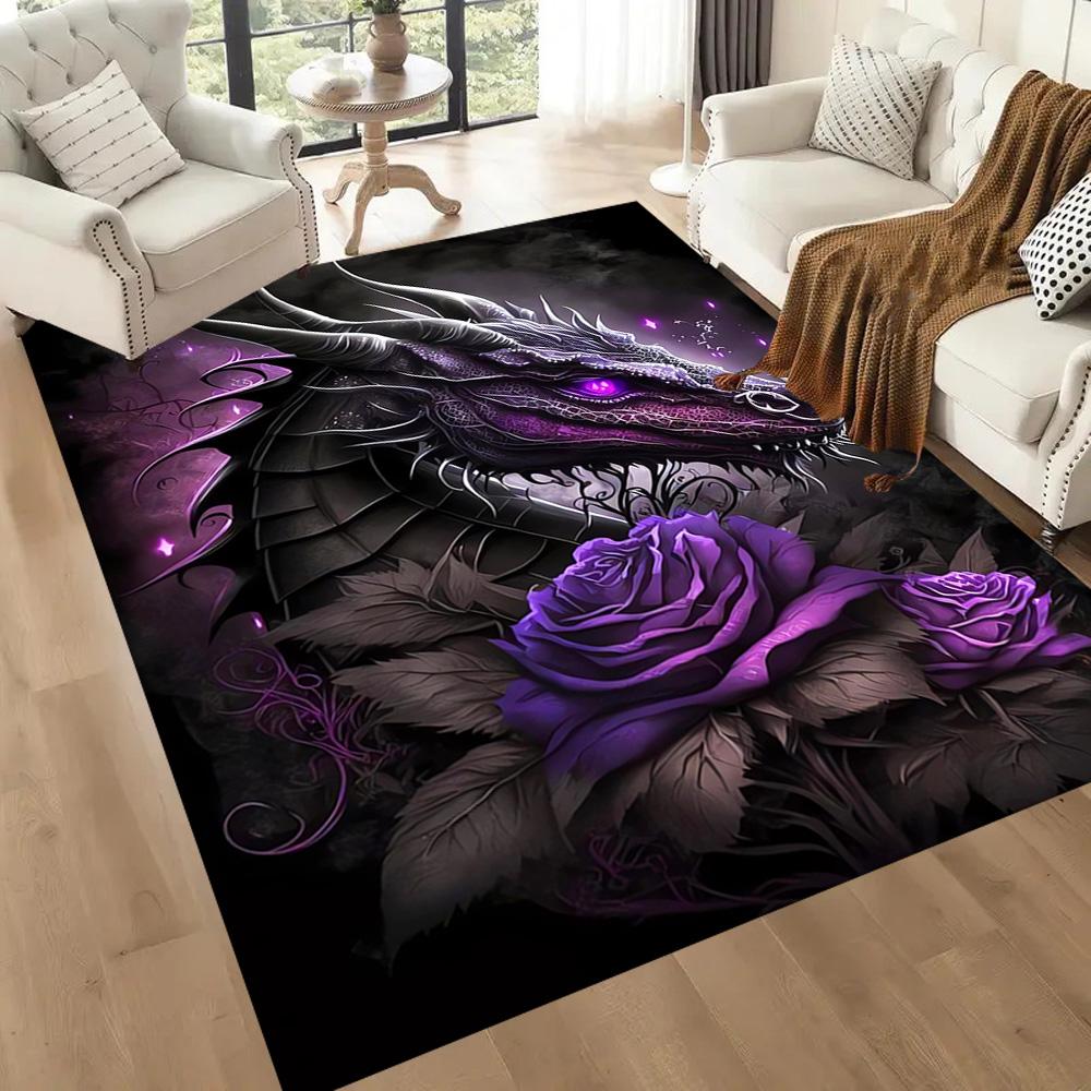 Chinese Dragon Fantasy Floor Mats for Living Room, Bedroom and Room Decoration Are Suitable for Gifts.