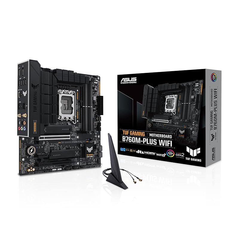 

ASUS TUF GAMING B760M-PLUS WIFI intel 14th, 13th, 12th generation CPU compatible LGA1700 B760 mounted DDR5 mATX Motherboard/domestic authorized