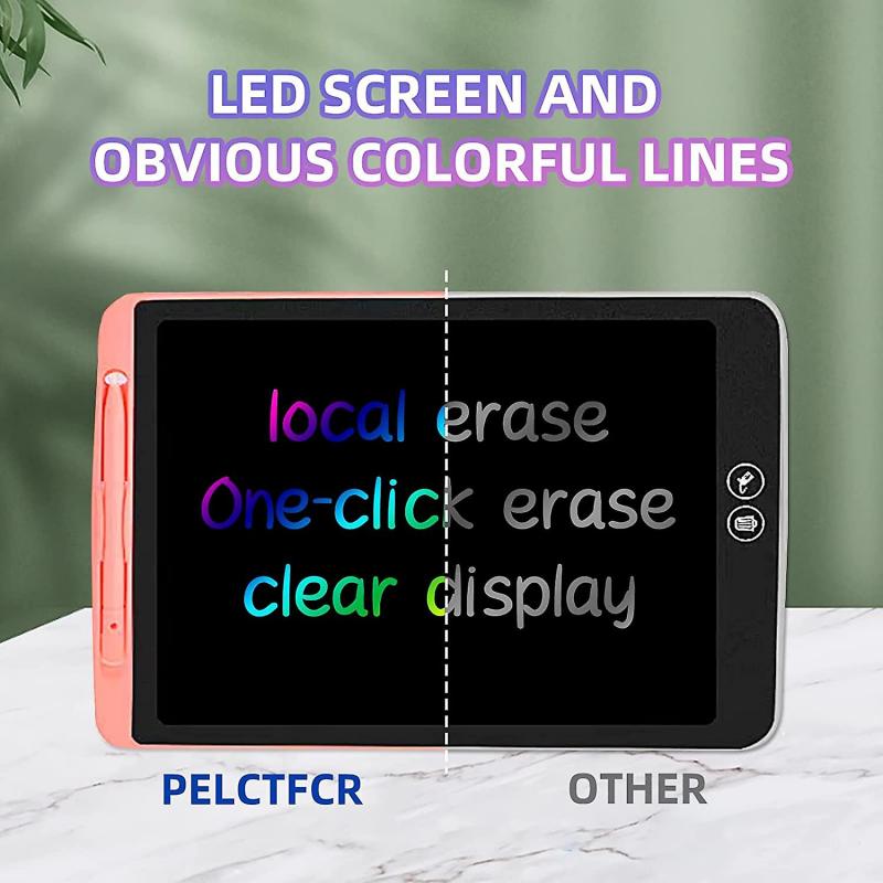 LCD Writing Tablet Doodle Board, 10inch Colorful Drawing Tablet Writing Pad, Erasable Reusable Electronic Drawing Pads for Kids Toys, Educational for 
