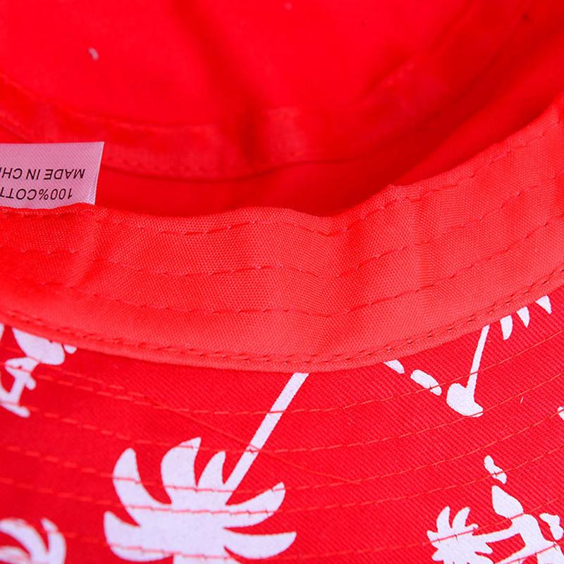 Black Leaf Bucket Hat Summer Coconut Tree Unisex Simple Bob Caps Hip Hop Gorros Men Women Panama Cap Beach Fishing Boonie Sunhat